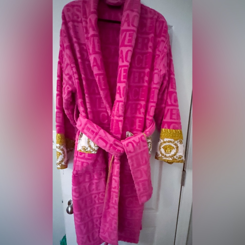 Pink Versace Baroque Robe